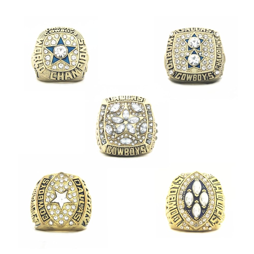 Dallas 5-time World Super Cowboys champions Rings Set with